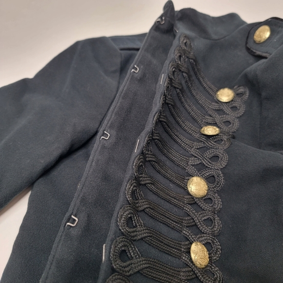 NWT GAP Marching Band Jacket Black Gold Embellished XS Military - Picture 7 of 13